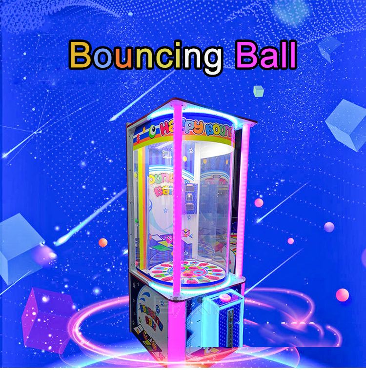 Coin Operated Bouncing Ball Redemption Arcade Lottery Game Machine factory