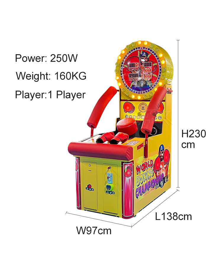 Arcade World Boxing Championship Games Machine Amusement Park Redemption Tickets Game Coin Operated Arcade Machine factory