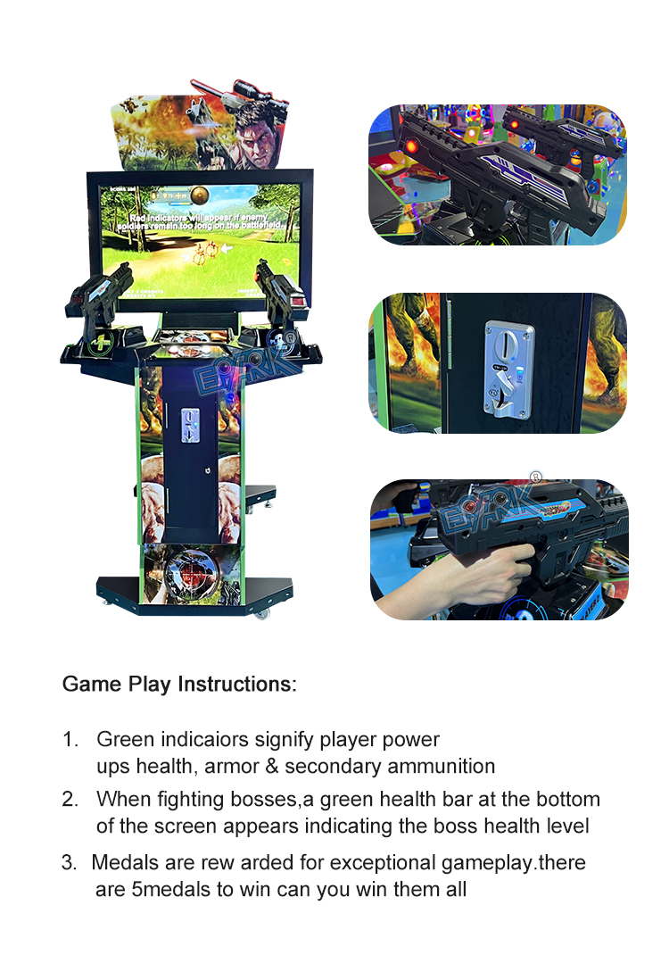 Cheap Price Coin Operated Indoor Park Arcade Shooting Game Machine Simulator Arcade Game Machine manufacture