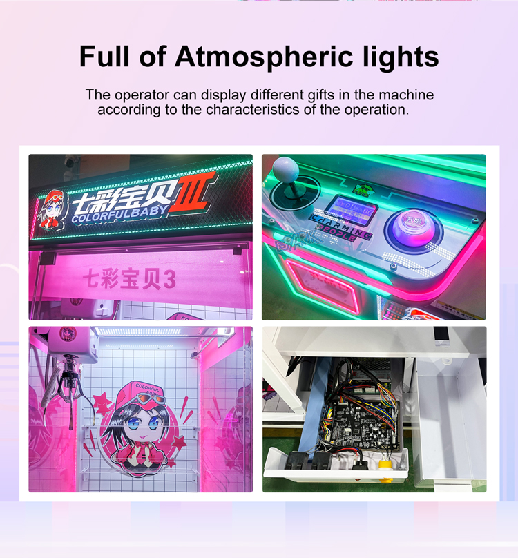 Coin Operated Arcade Doll Machine Claw Crane Grabber Prize Vending Out Toy Gift Game Machine details