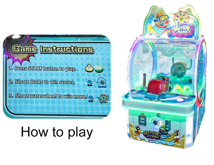 2 Players Water Shooting Game Machine Shoot Ducks Arcade Ticket Game Machine manufacture