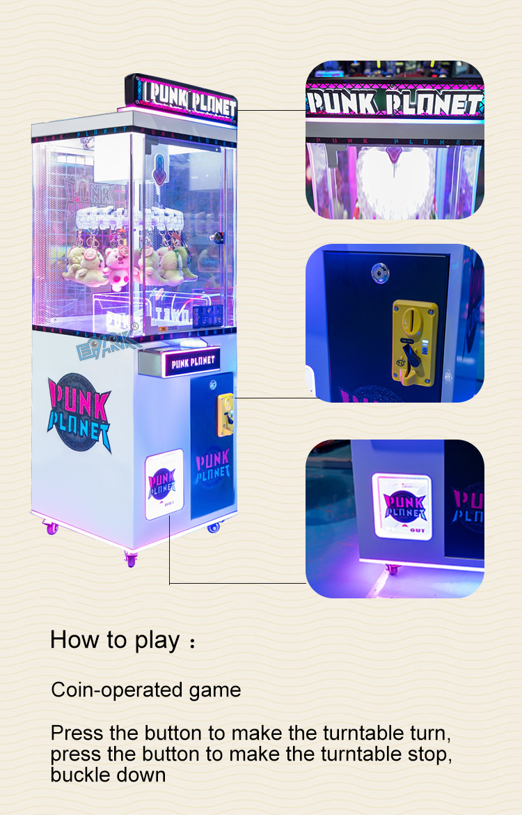 Coin Operated Kid Clip Gift Clamp Prize Claw Toy Vending Machine Snack Machine manufacture