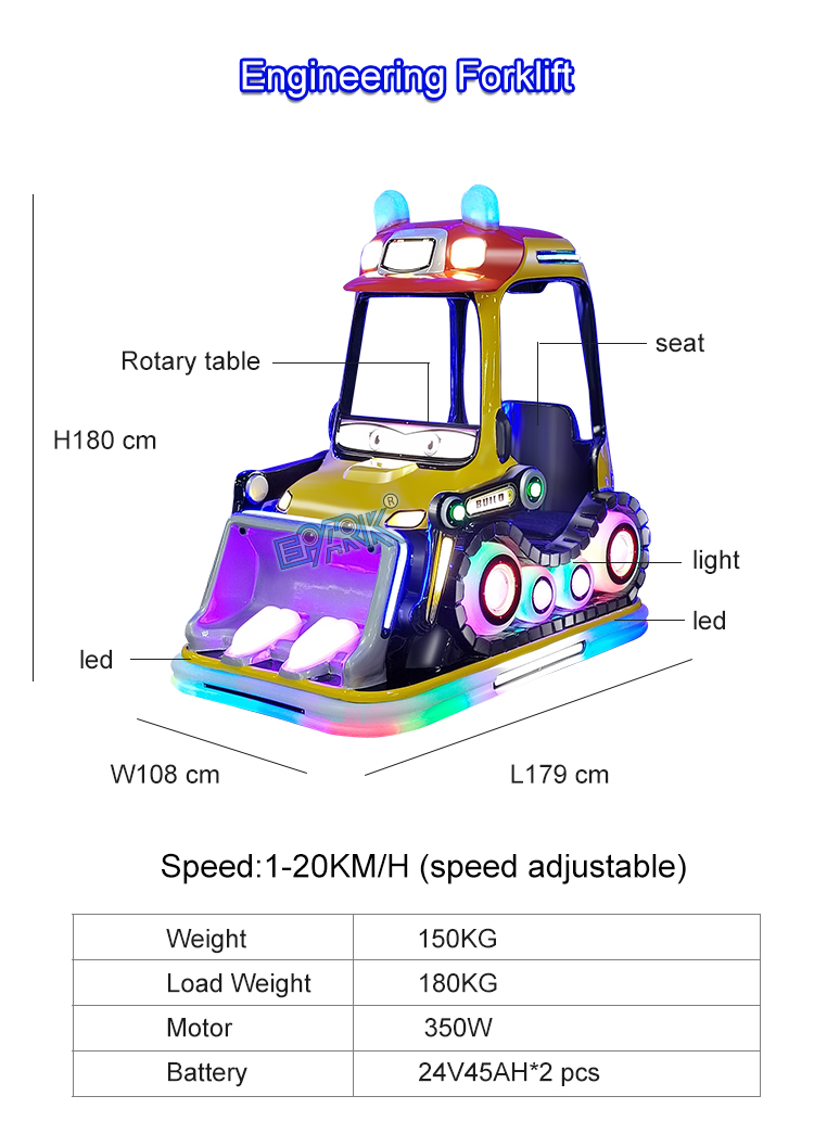 Amusement Plaza Machine Kiddie Ride Bumper Car For 2 Players Earn Money Game Machine factory