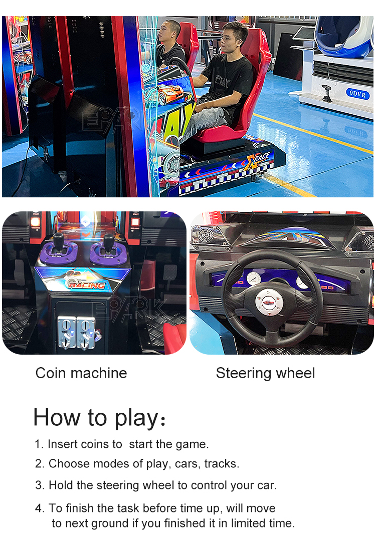 Arcade Car Simulator Driving Racing Game Machine Coin Operated Games Racing For Game Zone manufacture