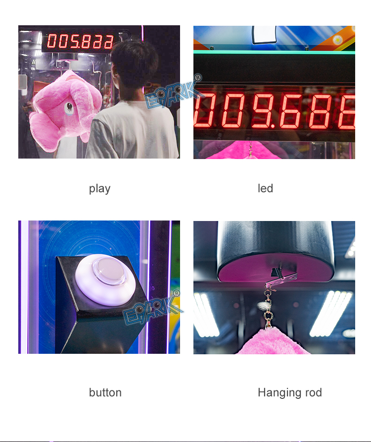 Coin Operated Arcade Plush Toy Vending Machine Cut Prize Game Machine factory