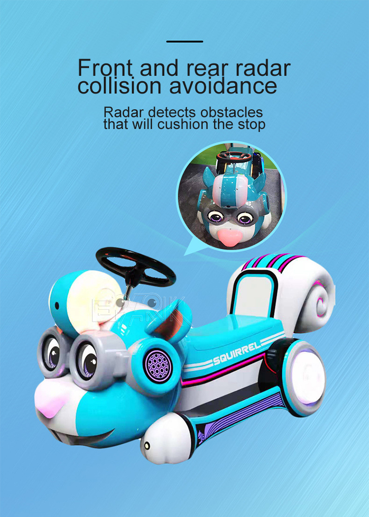 Outdoor Park Bumper Car Double Riding Toy Car Entertainment Children's Recreation Car factory
