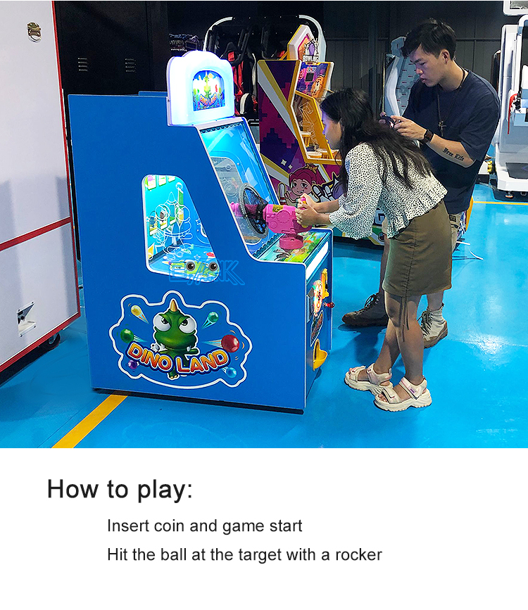 Children Coin Operated Amusement Machine Dinosaur Ball Shooting Game Machine details