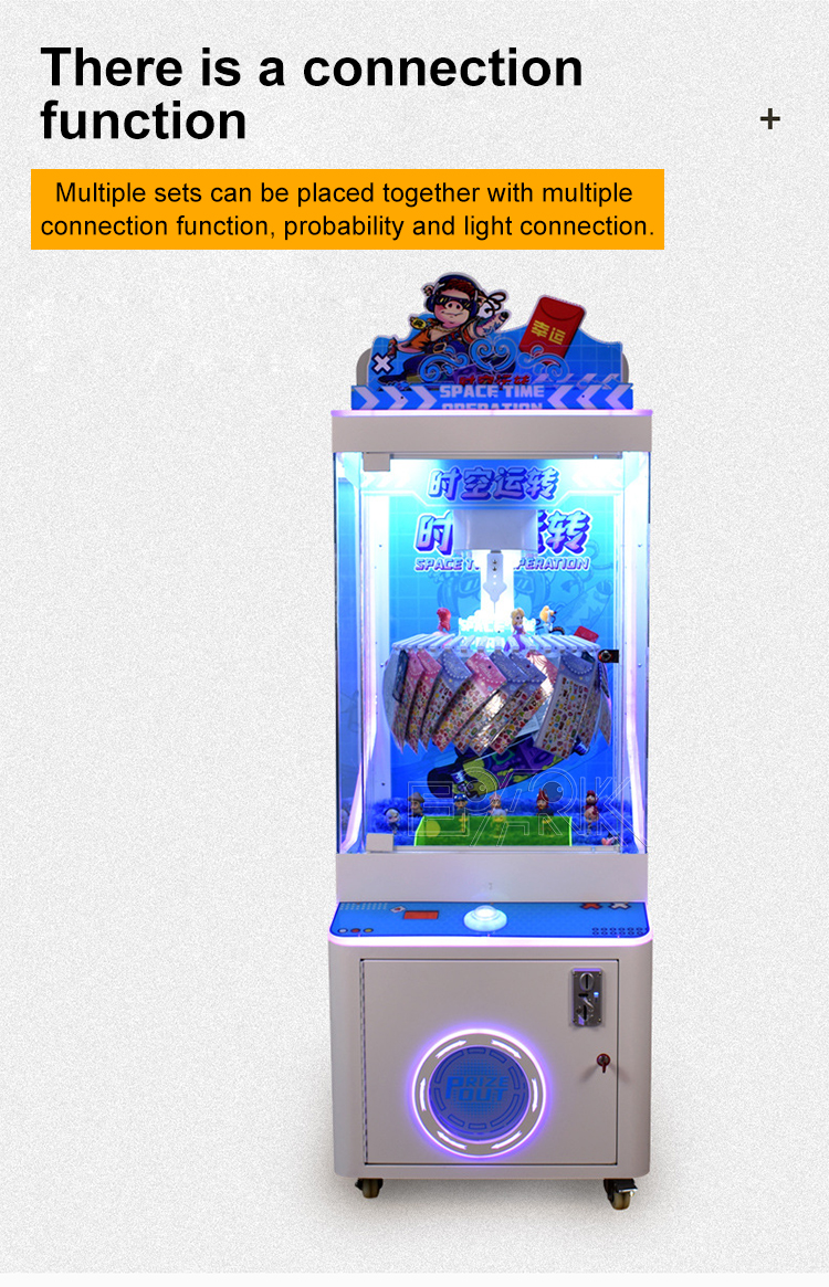 Coin Operated Prize Vending Machine Free Spin Clip Sticker Game Machine manufacture