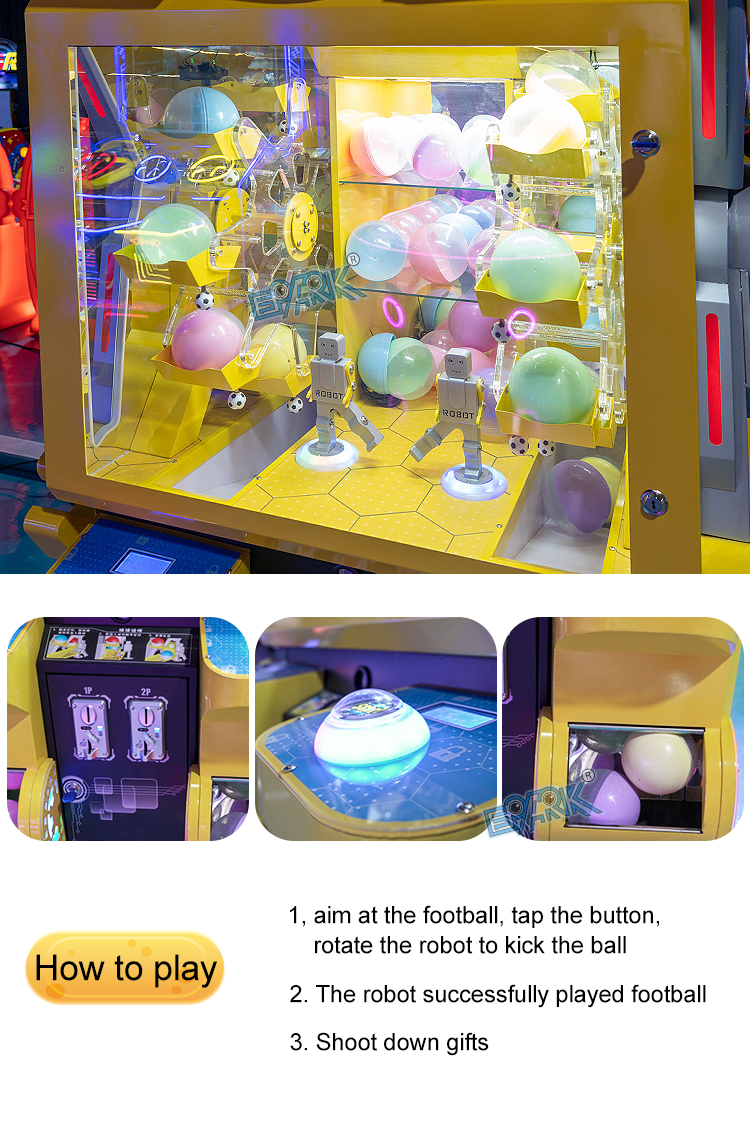 Indoor Coin Operate Game Robot Capsule Toy Machine For Game Center supplier