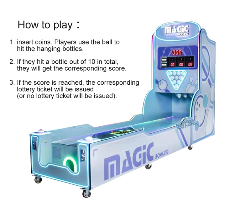 Indoor Amusement Mini Bowling Game Machine 1/2 Players Bowling Ball Machine manufacture