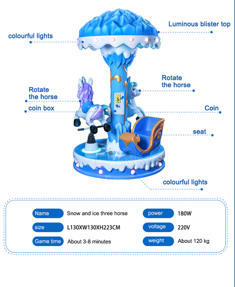 Small Spinning Swing Coins Coin Operated Kids Carousel Game Machine Coin Operated Kids Shopping Mall manufacture