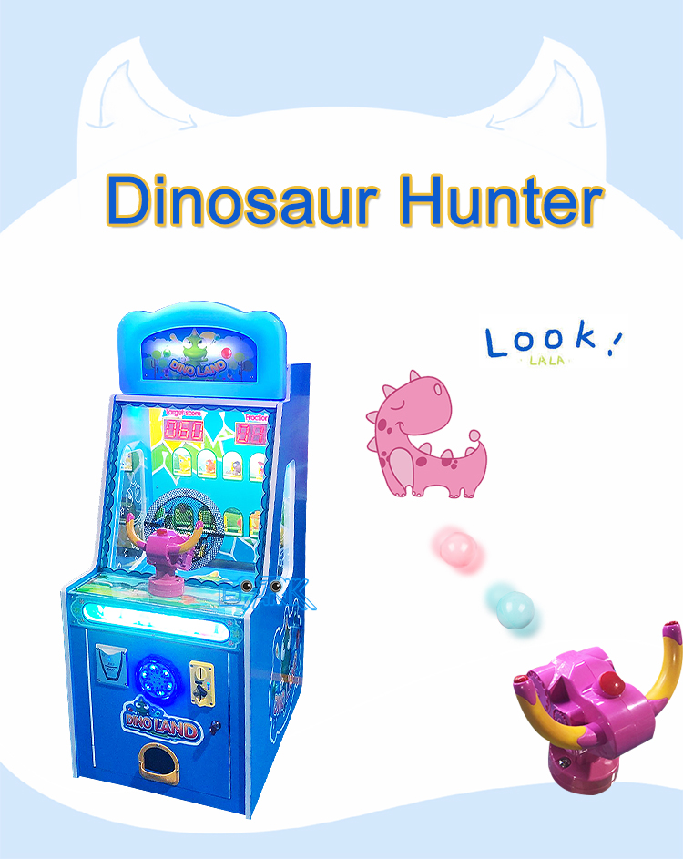 Children Coin Operated Amusement Machine Dinosaur Ball Shooting Game Machine details