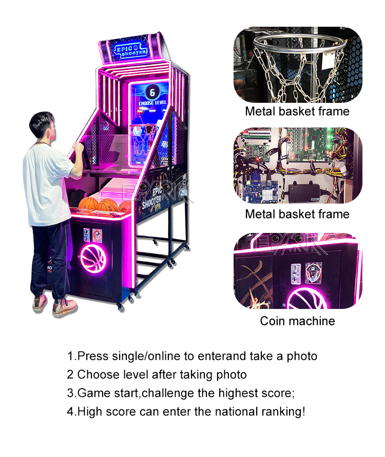 Arcade Street Basketball Game Machine Indoor Adults Screen Basketball Storm Game Epic Shooter Basketball manufacture