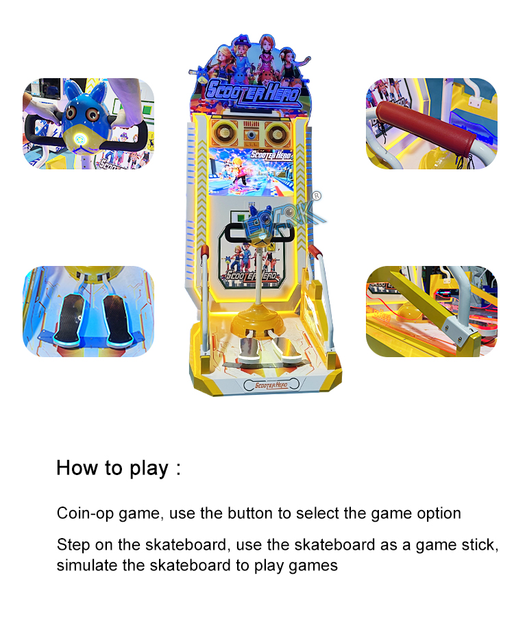Amusement Game Park Happy Scooter Game Machine Redemption Ticket For Arcade Games factory