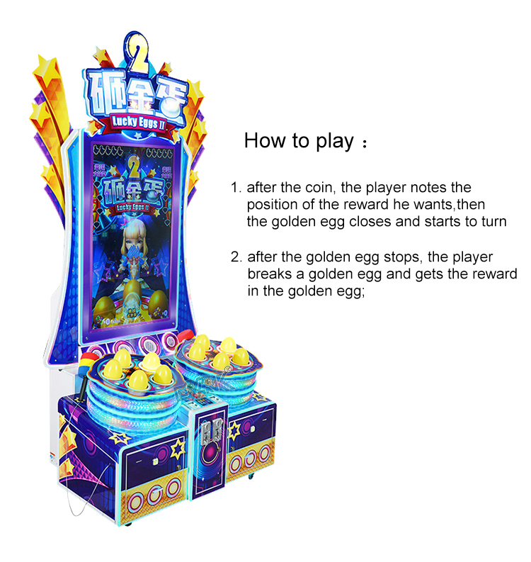 Coin Operated Arcade Parent-Child Popular Redemption Tickets Machine Smashing Eggs 2 For Amusement Game Center manufacture