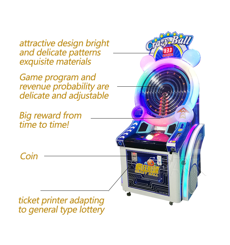Coin Operated Crazy Ball Pinball Game Electronic New Arcade Game Pinball Machine details