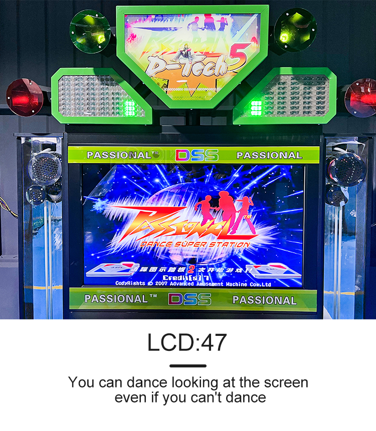 2 Players Coin Operated Indoor Arcade Video Game Dance Dance Revolution Machine For Sale manufacture