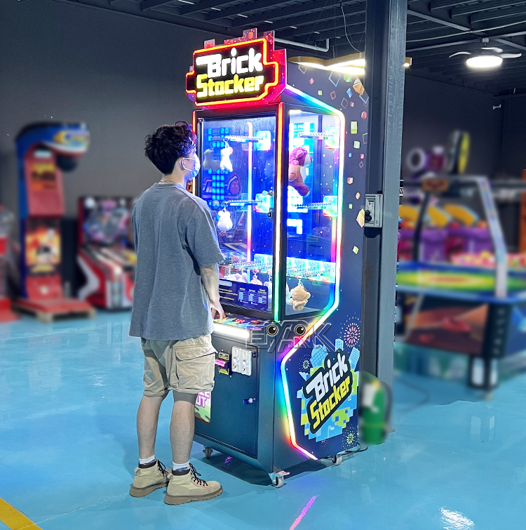 Coin And Operated Brick Stacker Arcade Prize Vending Game Machine For Sale details
