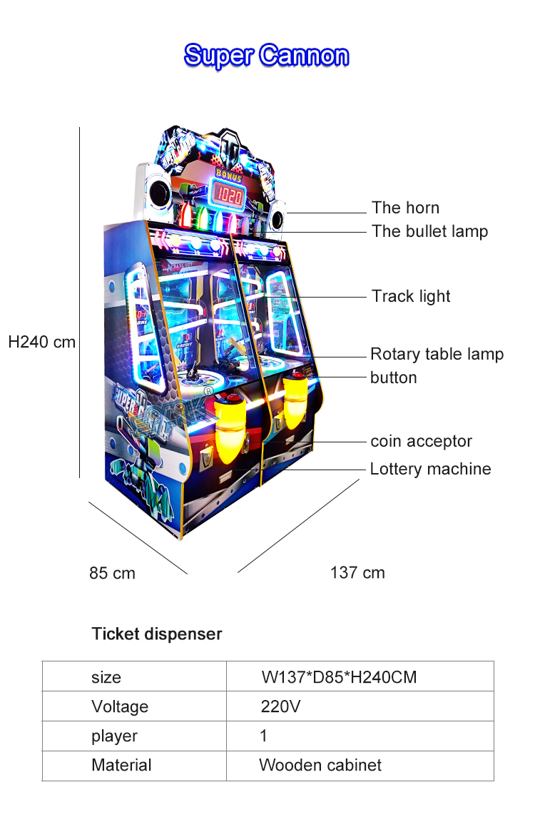 Coin Operated Arcade Ticket Redemption Game Machine Super Arcade Games manufacture