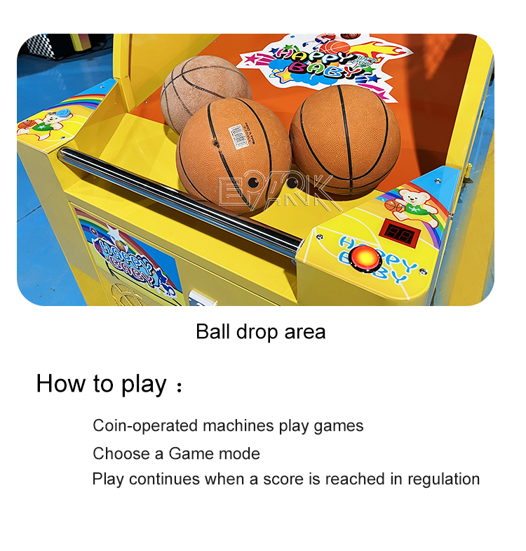 Coin Operated Game Machine Amusement Park Children Arcade Basketball Game Machine For Sale manufacture