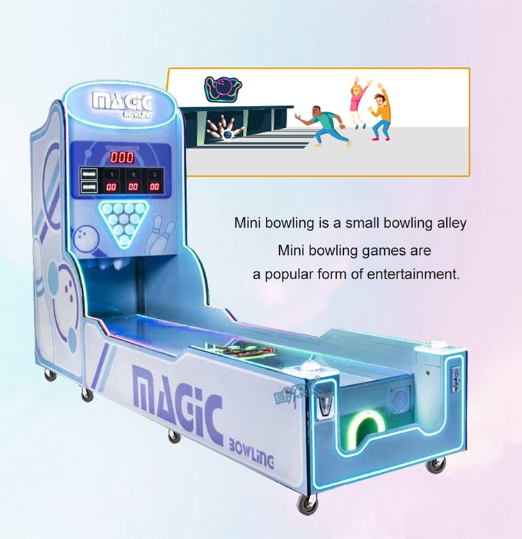 Indoor Amusement Mini Bowling Game Machine 1/2 Players Bowling Ball Machine manufacture