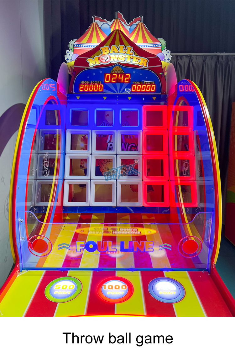 Hot Sales Indoor Arcade Coin Operated Throw Ball Machine Ticket Redemption Lottery Machine supplier