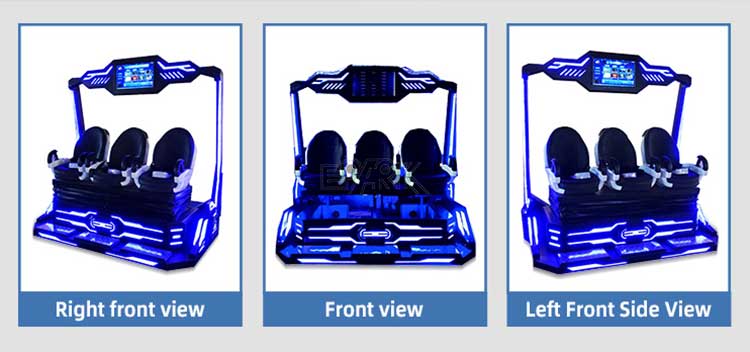Entertainment Equipment 9d Vr Motion Cinema Chair 3 Seats Electric System 7d Theater 5d Game Machine Amusement Park factory