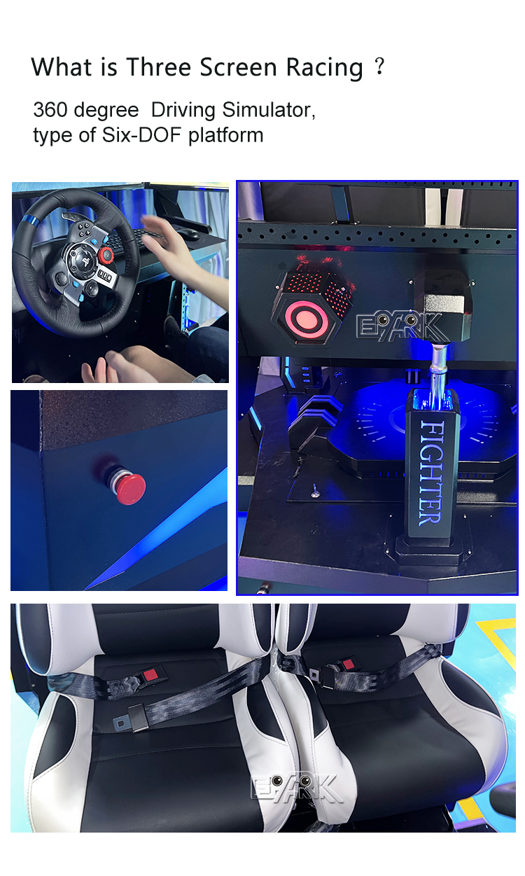 6 Dof Motion Platform For Driving Simulator Hydraulic Racing Simulator 4d 2 Players Vr Car Racing Game Machine Simulator manufacture
