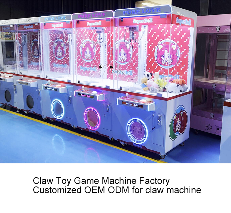 Factory Wholesale Coin Operated Candy Arcade Crane Toy Claw Machine details