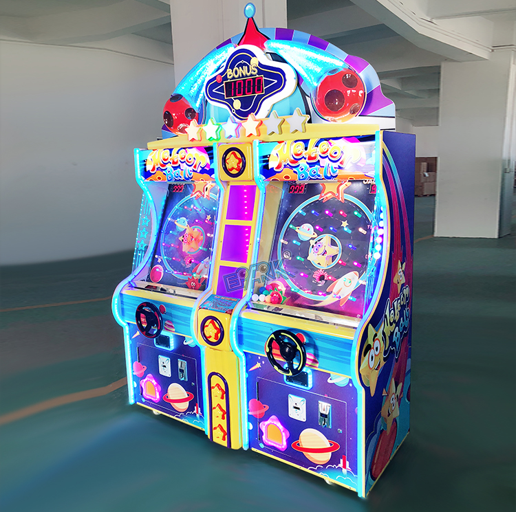 Coin Operated Catching Balls Machine Meteor Ball Ticket Redemption Space Theme Arcade Game Machine supplier
