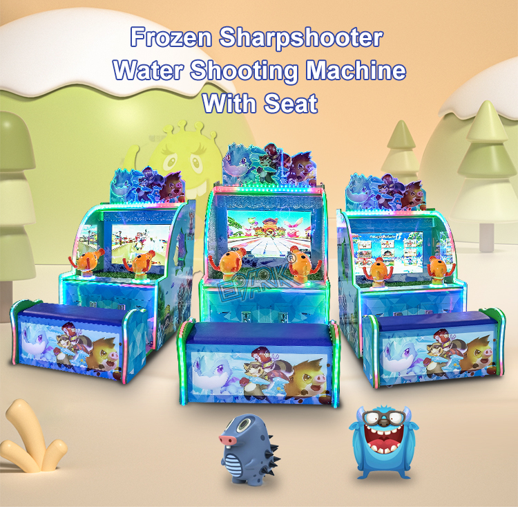 Kids Arcade Interactive Water Shooting Coin Operated Video Game Machine manufacture