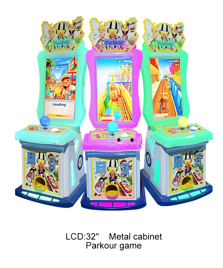 Coin Operated Subway Parkour Kids Game Arcade Video Redemption Machines factory