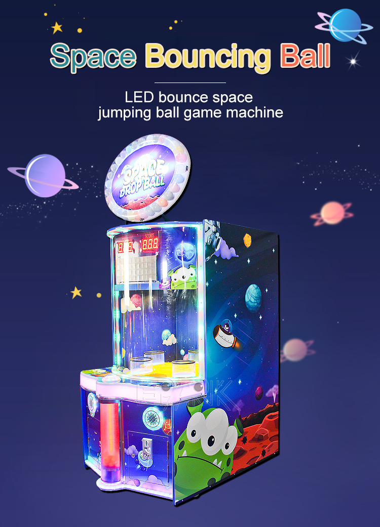 Coin Operated Space Bouncing Ball Game Lottery Game Redemption Game Machine manufacture