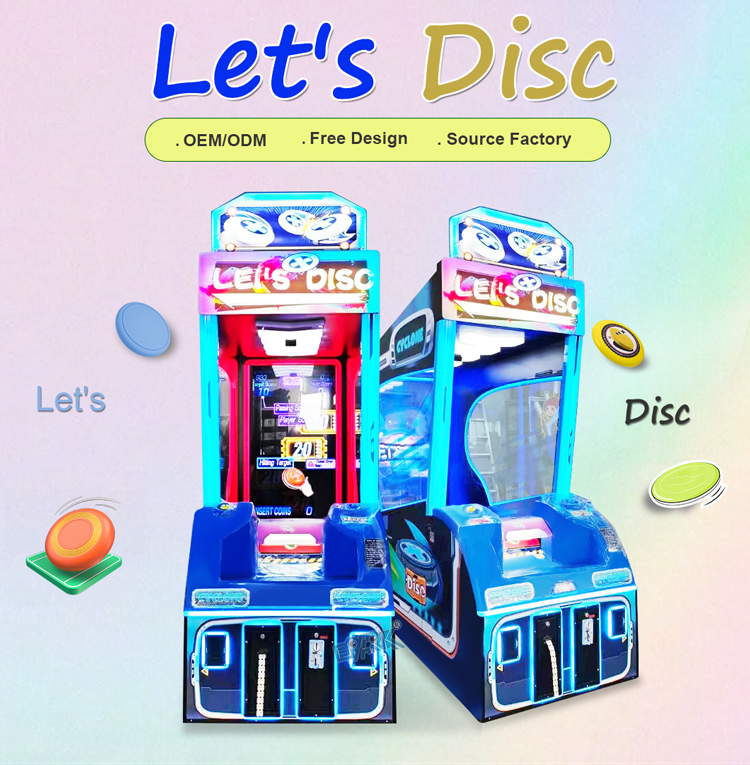 Coin Operated Game Machine Throwing Frisbee Game for Adults and Children for Decompression Arcade Entertainment details