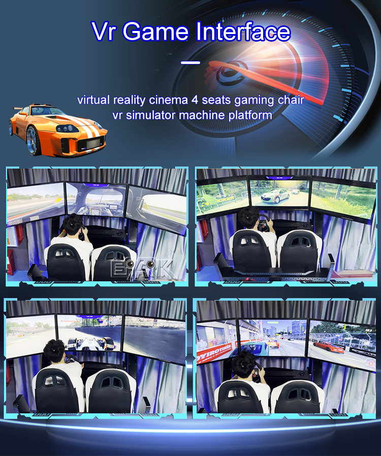 6 Dof Motion Platform For Driving Simulator Hydraulic Racing Simulator 4d 2 Players Vr Car Racing Game Machine Simulator details