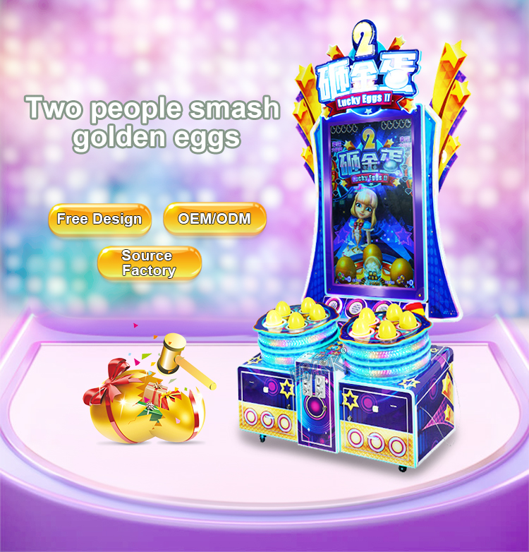 Coin Operated Arcade Parent-Child Popular Redemption Tickets Machine Smashing Eggs 2 For Amusement Game Center factory