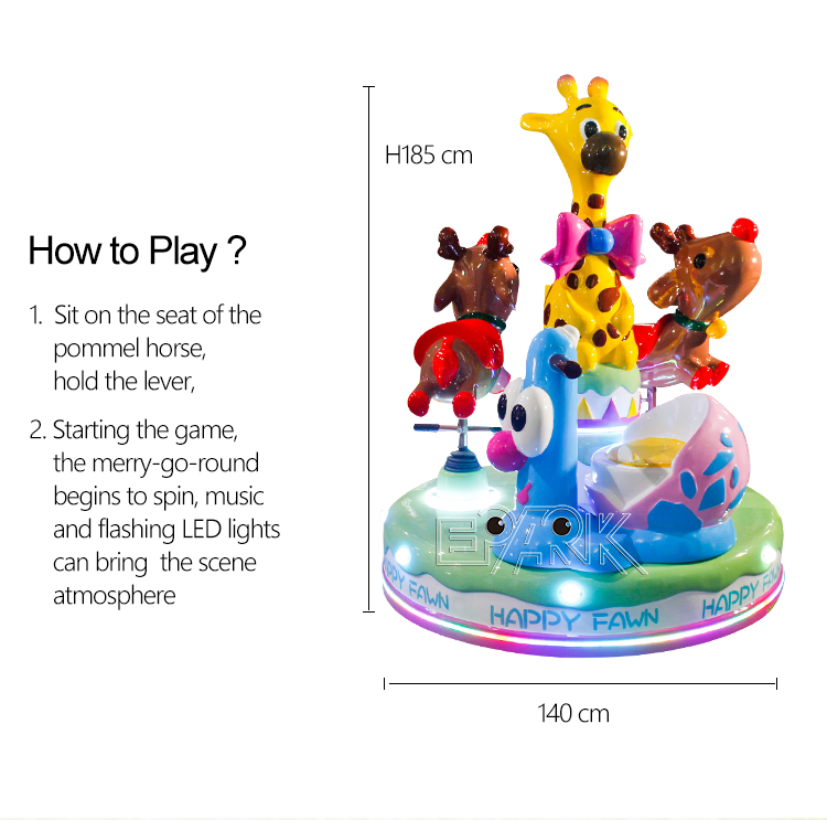 Amusement Ride Mini Carousel For Kids Merry Go Round details