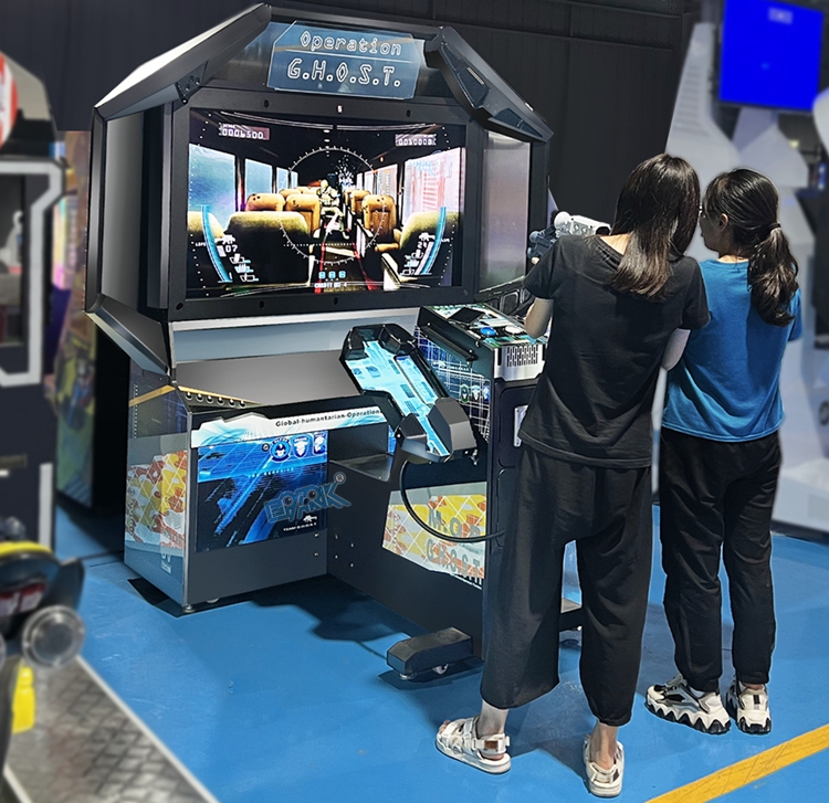 Indoor Amusement Coin Operated Kids Shooting Arcade Game Machine 55 LCD Operation Ghost Shooting Game For Sale factory