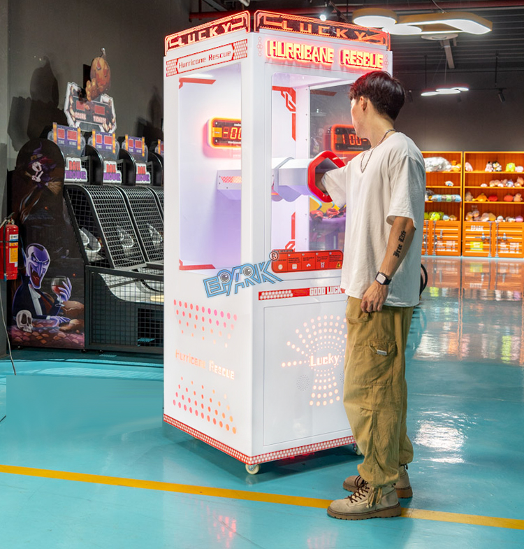 Hurricane Rescue Catch Money Bills Skill Full Game Ticket Redemption Prize Arcade Game Machine factory