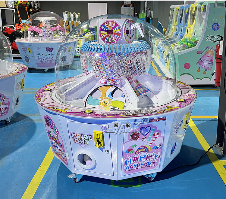 Coin Operated Arcade Game Machine Happy Gashapon 5 Players Capsule Toy Vending Machine details