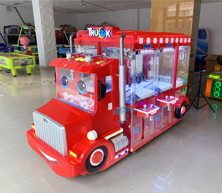 Coin-Operated 6 Players 8-10 Cm Stuffed Animal Toys Doll Gift Christmas Truck Crane Claw Game Vending Machine factory
