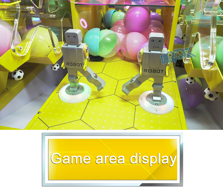Indoor Coin Operate Game Robot Capsule Toy Machine For Game Center manufacture