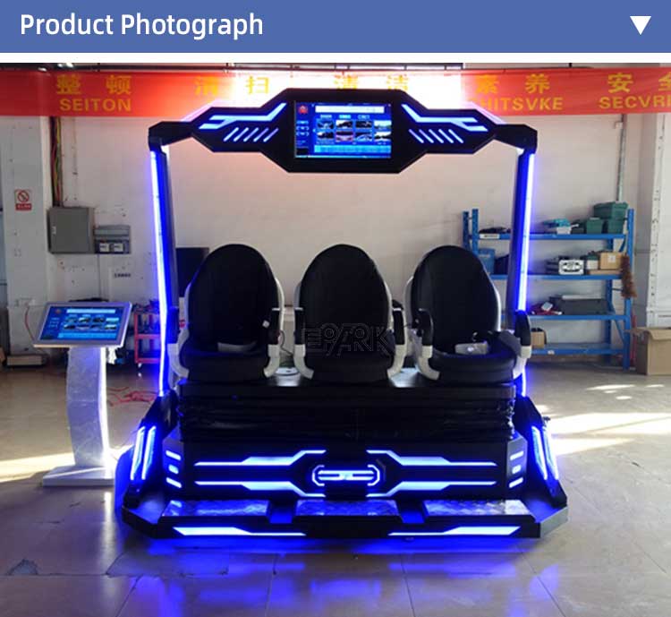 Entertainment Equipment 9d Vr Motion Cinema Chair 3 Seats Electric System 7d Theater 5d Game Machine Amusement Park details