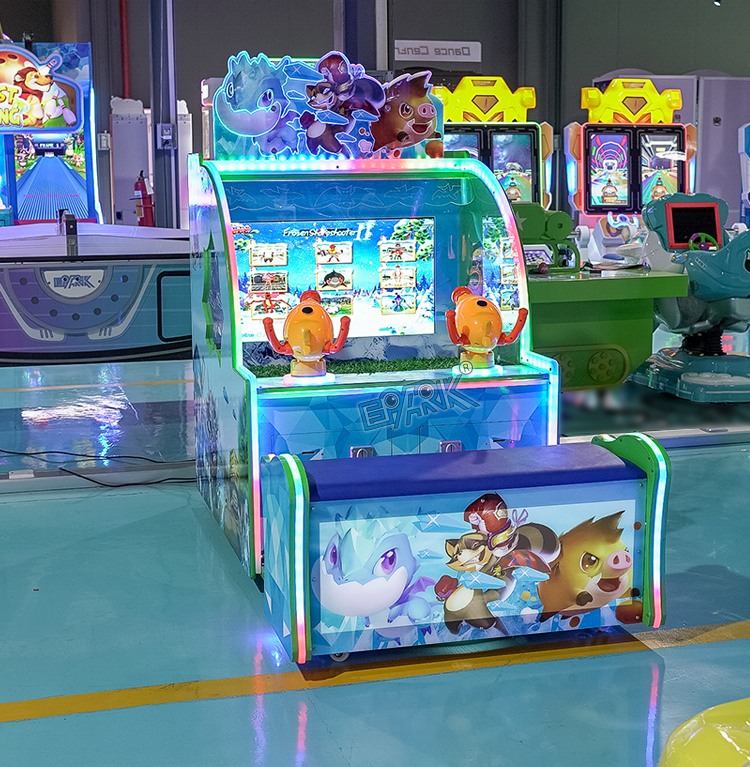 Kids Arcade Interactive Water Shooting Coin Operated Video Game Machine manufacture