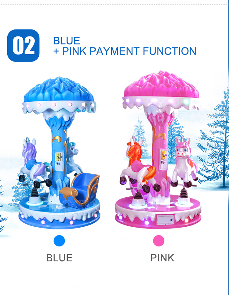 Small Spinning Swing Coins Coin Operated Kids Carousel Game Machine Coin Operated Kids Shopping Mall details