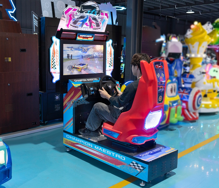 Wholesale 32 Inch Outrun Coin Operated Car Race Arcade Games Machine Indoor Motion Sim Speed Racing Car Simulator supplier