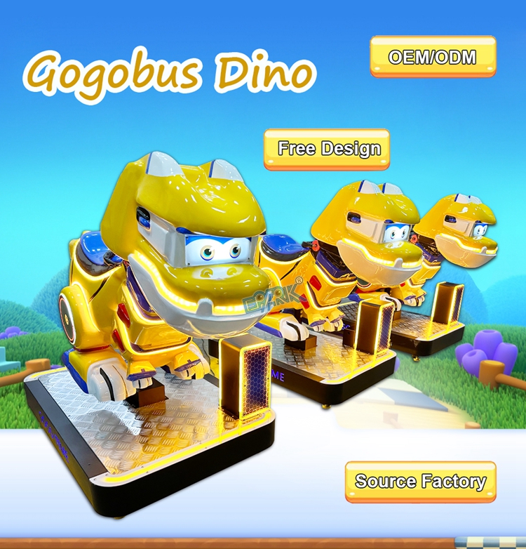Coin Operated Kiddie Ride On Car Custom Kiddy Ride Machine Kids Gogobus Dino Game Machine factory