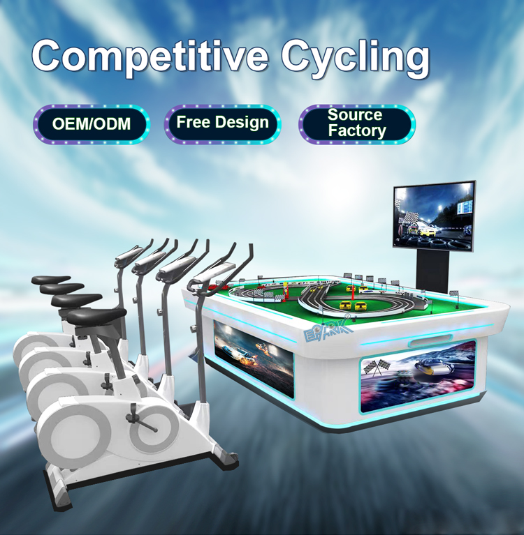 New Arrival Hot Sale Multiplayer Interactive Sport Theme Arcade Bicycle Racing Game Machines factory