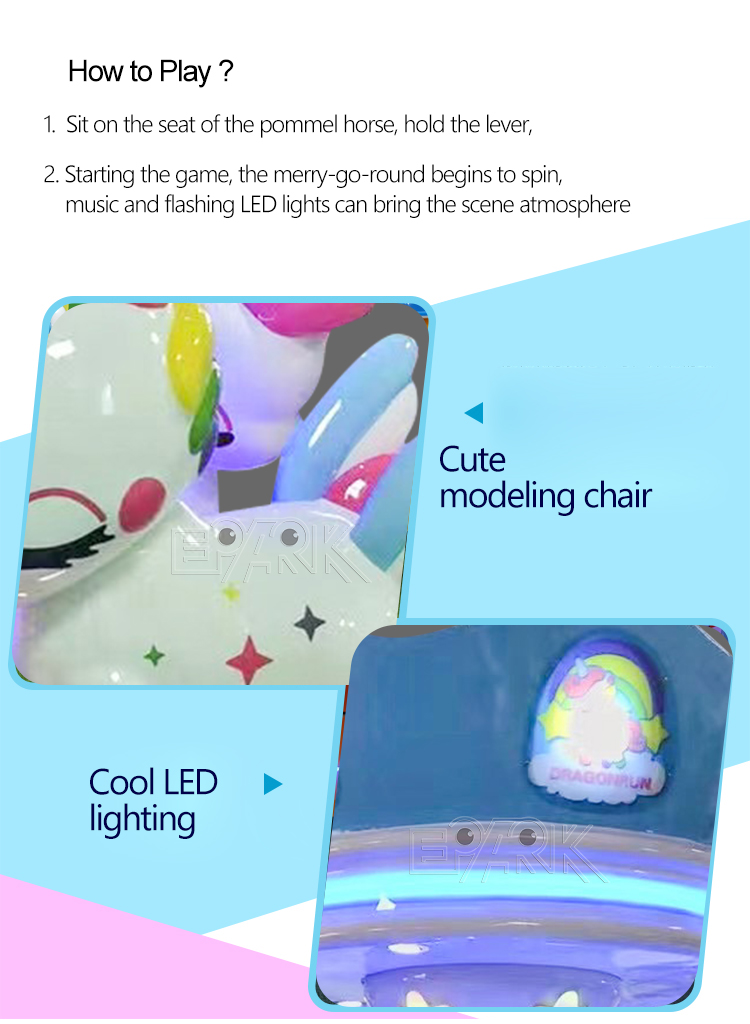 Hot Sale Amusement Park Fairground Whirligig Merry Go Round Good Used Small 3 Seats Mini Carousel For Sale factory