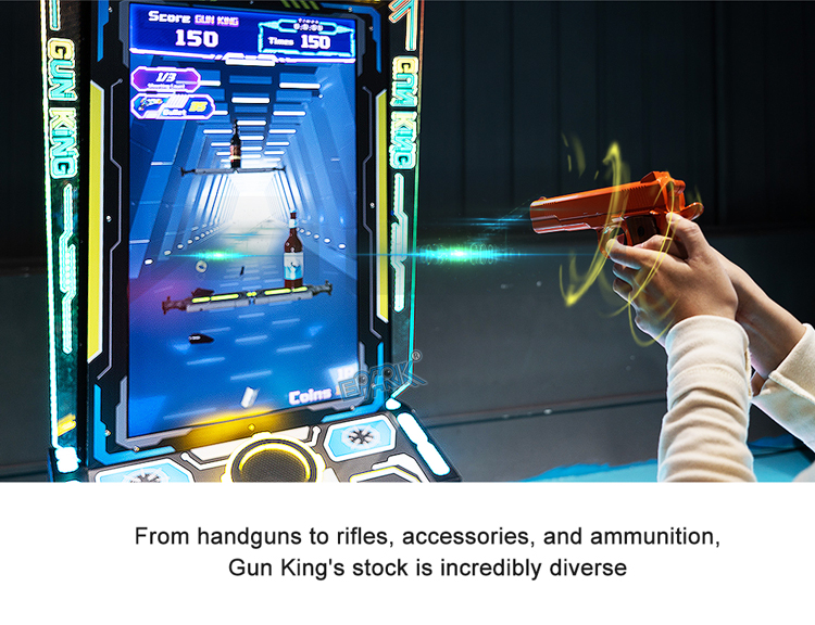 New Arrival Indoor Entertainment 2 Player Interactive Arcade Top Gun Coin Operated Gun Shooting Game Machine details